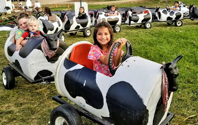 The big pedal car at Knollbrook Farm in Goshen, Indiana