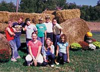 Here's the 6th grade class, 2005, at Knollbrook Farm in Goshen, Indiana