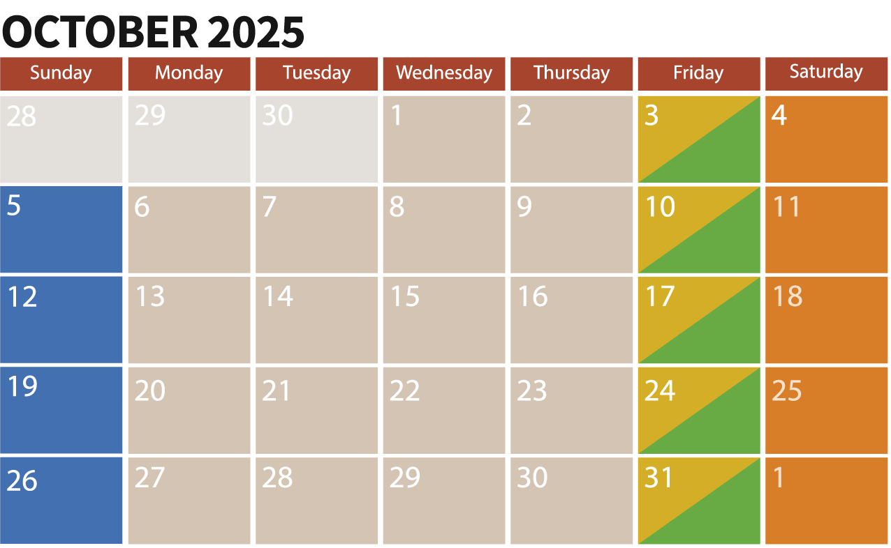  Knollbrook Farms 2025 October Hours of Operation